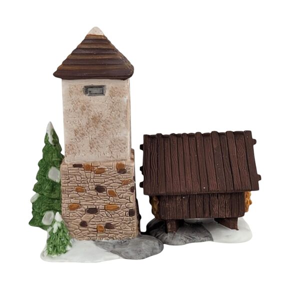 Dept 56 Heritage Village Silo & Hayshed: Vintage Porcelain Christmas Decor - Picture 5 of 9
